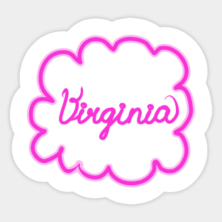 Virginia. Female name. Sticker